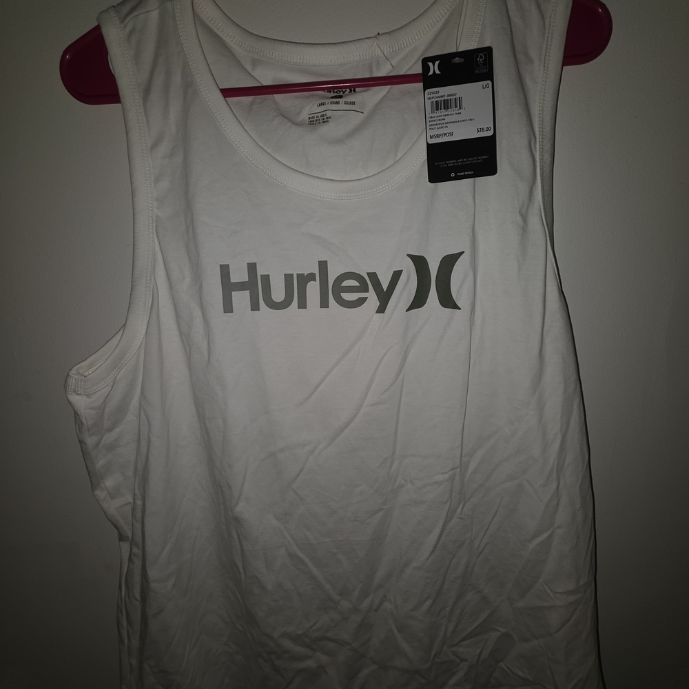 Hurley White Graphic Tank